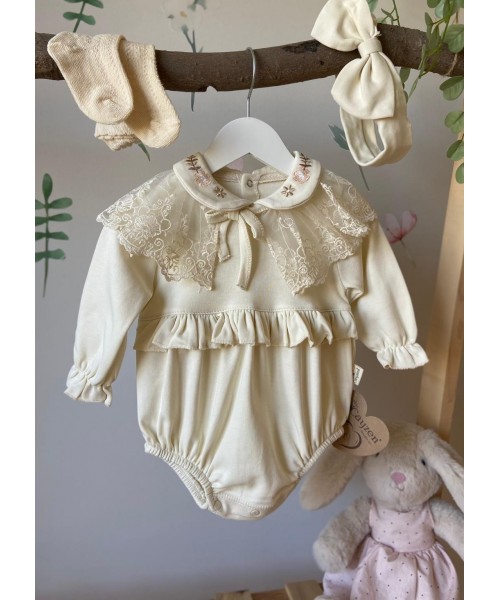 Kız Bebek Üçlü Romper