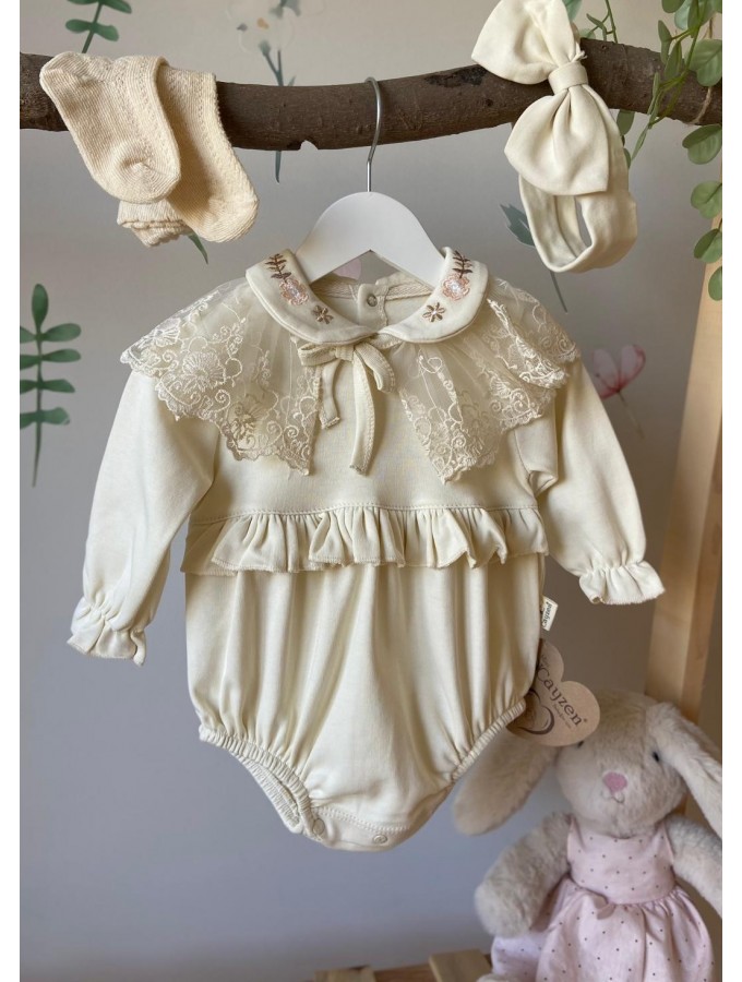 Kız Bebek Üçlü Romper