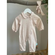 Kız Bebek Patiksiz Saç Bantlı Tulum