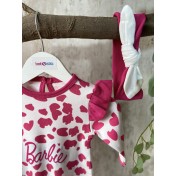 Kız Bebek Barbie Saç Bantlı Tulum