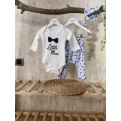 Erkek Bebek Little Man 3'lü Takım